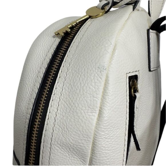 $198 NWOT FOSSIL MEGAN LEATHER MINI LILY WHITE BACKPACK - Picture 3 of 11
